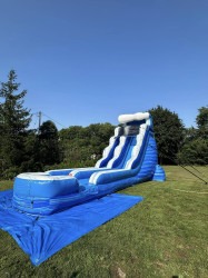 18' Blue Marble Wave Waterslide